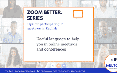 Tips for Zoom meetings in English