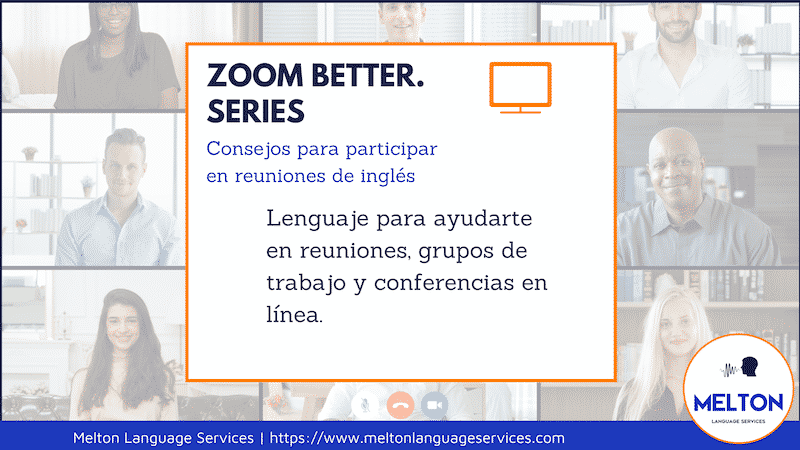 Consejos para reuniones de Zoom en inglés | Melton Language Services